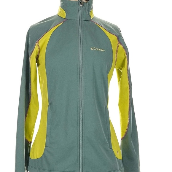 Columbia Jackets & Blazers - Columbia Women's Teal and Lime Jacket